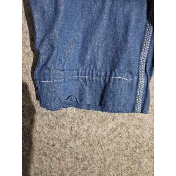 Liberty Denim Overalls Mens 44x32 Bib Workwear Carpenter Pockets Hemmed To 27 - Picture 5 of 9